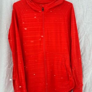 Athleta Pacifica Baja Bright Red/Orange Zip-Up Jacket